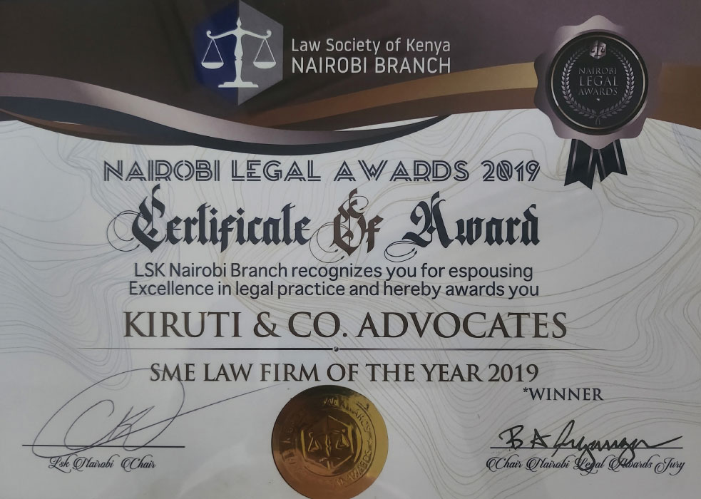SME Law Firm of the Year, 2019